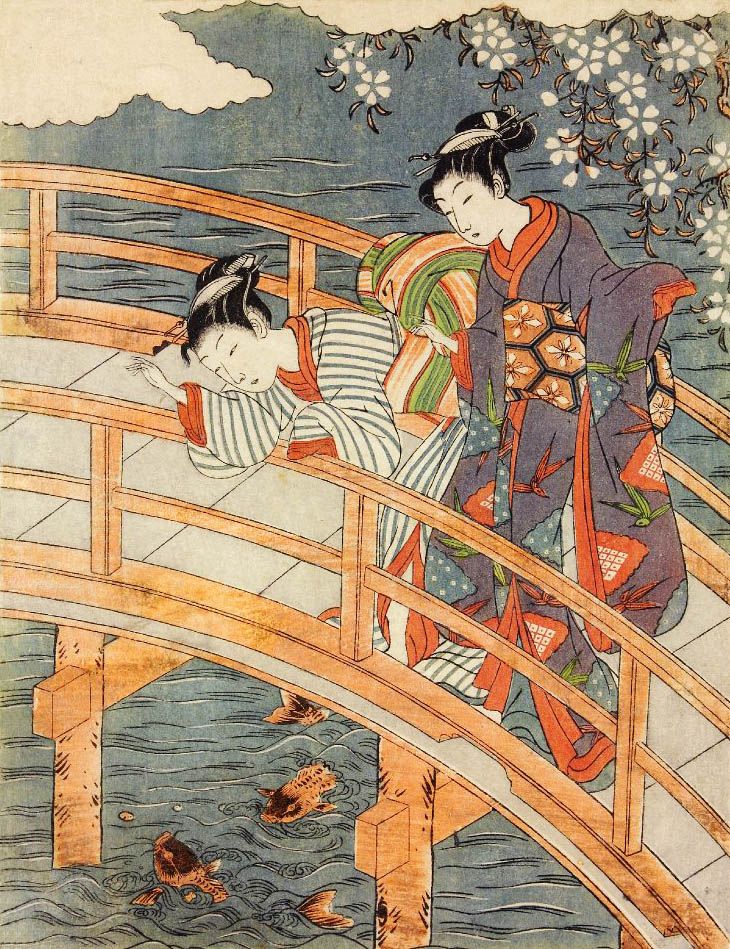 two women on a bridge